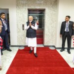 PM Narendra Modi lands in Colombo for a 2-day State Visit to Sri Lanka.