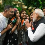 PM Narendra Modi receives a warm welcome from the Indian community in Colombo, Sri Lanka
