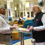 During the community welcome, PM Narendra Modi also saw translations of the thoughts of Mahapurush Srimanta Sankardev, Sri Sri Madhabdev, books on music, Indian stories and parts of the Gita Govinda in Pali.