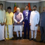 PM Narendra Modi interacted with the leaders of Indian Origin Tamil community in Colombo.