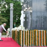 PM Narendra Modi paid his respects at the ‘Indian Peace Keeping Force (IPKF) Memorial’ in Sri Jayawardenapura Kotte, near Colombo