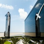 Starship and Super Heavy moved to the launch pad at Starbase for ninth flight test (Courtesy: @SpaceX via X)