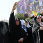 People attend an anti-Israeli protest following the Israeli strikes on Iran, in Tehran, Iran, June 13, 2025. Majid Asgaripour/WANA (West Asia News Agency) via REUTERS