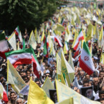 People attend an anti-Israeli protest following the Israeli strikes on Iran, in Tehran, Iran, June 13, 2025. Majid Asgaripour/WANA (West Asia News Agency) via REUTERS