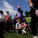 Rob McDowell, 64, of Atlanta, participates in the "No Kings" rally near the Georgia State Capitol in Atlanta, Georgia, U.S., June 14, 2025. REUTERS/Alyssa Pointer