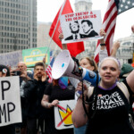 People participate in the "No Kings" protest in Philadelphia, Pennsylvania, U.S., June 14, 2025. REUTERS/Rachel Wisniewski
