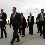 Japan's Prime Minister Shigeru Ishiba arrives before world leaders meet in Kananaskis for the G7 leaders' summit, at Calgary International Airport in Calgary, Alberta, Canada June 15, 2025. REUTERS/Amber Bracken/Pool