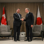 Canada Prime Minister Mark Carney and Japanese Prime Minister Shigeru Ishiba attend a bilateral meeting during the G7 Summit in Kananaskis, Alberta, Canada June 16, 2025. REUTERS/Amber Bracken