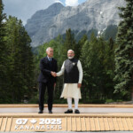Canadian Prime Minister Mark Carney and India's Prime Minister Narendra Modi pose for a photo during the G7 Leaders' Summit in Kananaskis, in Alberta, Canada, June 17, 2025. REUTERS/Amber Bracken