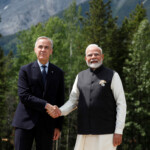 Canadian Prime Minister Mark Carney and India's Prime Minister Narendra Modi pose for a photo during the G7 Leaders' Summit in Kananaskis, in Alberta, Canada, June 17, 2025. REUTERS/Amber Bracken