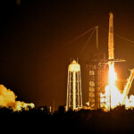 A Falcon 9 rocket carrying the Axiom-4 crew of four astronauts lifts off from Kennedy Space Center Launch Complex 39A on a mission to the International Space Station, in Cape Canaveral, Florida, U.S., June 25, 2025. REUTERS/Steve Nesius