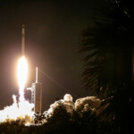 A Falcon 9 rocket carrying the Axiom-4 crew of four astronauts lifts off from Kennedy Space Center Launch Complex 39A on a mission to the International Space Station, in Cape Canaveral, Florida, U.S., June 25, 2025. REUTERS/Steve Nesius