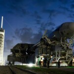 Falcon 9 and Dragon rolled out to pad 39A in Florida on 7 June ahead of Tuesday’s launch of Axiom Space (Courtesy: @SpaceX via X)