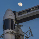 Falcon 9 and Dragon vertical at pad 39A in Florida, 8 June (Courtesy: @SpaceX via X)