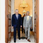 EAM Jaishankar interacts with FM Sirojiddin Muhriddin of Tajikistan. (Courtesy: @DrSJaishankar via X)