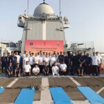 INS Mormugao and INS Tabar visiting Muscat port when they also celebrated today 11th IDY 2025 In Oman.