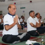 Defence Minister Rajnath Sing participated in the 11th International Day of Yoga with 2,500 personnel at Northern Command, Indian Army, Udhampur.