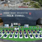 International Day of Yoga, BRO personnel, along with their families and children, performed Yoga across some of the most remote and challenging terrains of India — from the snow-covered SelaTunnel and the serene banks of Pangong Tso to the deserts and plains.