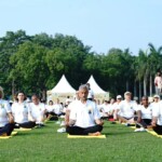 EAM S Jaishankar led International Day of Yoga 2025 celebration by MEA where Ambassadors, High Commissioners, members of the diplomatic corps and officers of the Ministry joined to perform yoga. EAM S Jaishankar led International Day of Yoga 2025 celebration by MEA where Ambassadors, High Commissioners, members of the diplomatic corps and officers of the Ministry joined to perform yoga.