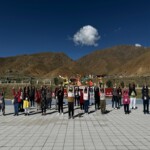 The first batch of ‘Kailash Manasarovar Yatra’ Yatris via Nathu La route, performed Yoga to mark the International Day of Yoga 2025 in Bainang County in Tibet