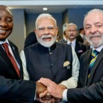 PM Narendra Modi met South African President Cyril Ramaphosa and Brazil's President Luiz Inacio Lula da Silva, on the sidelines of 51st G7 Summit