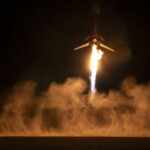 Falcon 9 lands at LZ-1 after launching Axiom's fourth mission to the International Space Station
