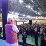 PM Narendra Modi joined the community programme in Port of Spain along with PM Kamla Persad-Bissessar