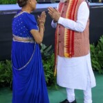 PM Narendra Modi joined the community programme in Port of Spain along with PM Kamla Persad-Bissessar