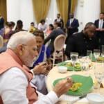 The dinner hosted by Prime Minister Kamla Persad-Bissessar for PM Narendra Modi had food served on a Sohari leaf, which is of great cultural significance to the people of Trinidad & Tobago, especially those with Indian roots