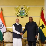 PM Narendra Modi held wide-ranging talks with President John Dramani Mahama of Ghana at the Jubilee House, Ghana
