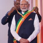 Pm Narendra Modi was conferred with ‘The Officer of the Order of the Star of Ghana’ by President John Dramani Mahama