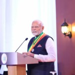 Pm Narendra Modi was conferred with ‘The Officer of the Order of the Star of Ghana’ by President John Dramani Mahama