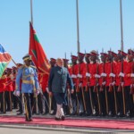 PM Narendra Modi arrived at the State House in Namibia to a ceremonial welcome where he was received by President Netumbo Nandi-Ndaitwah ahead of their talks