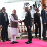 PM Narendra Modi arrived at the Republic Square to a warm & colorful ceremonial welcome & Guard of Honour and he was welcomed by President Mohamed Muizzu