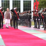 PM Narendra Modi arrived at the Republic Square to a warm & colorful ceremonial welcome & Guard of Honour and he was welcomed by President Mohamed Muizzu