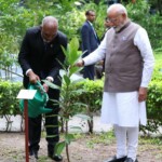 M Narendra Modi and President Muizzu planted mango saplings in Male as part of ‘Ek Pedh Maa Ke Naam’ and ‘Pledge of five Million Tree Plantation’ campaigns