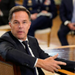 NATO Secretary General Mark Rutte attends a meeting with U.S. President Donald Trump, Ukrainian President Volodymyr Zelenskiy and other European leaders amid negotiations to end the Russian war in Ukraine, at the White House in Washington, D.C., U.S., August 18, 2025. REUTERS/Al Drago