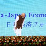 India's Prime Minister Narendra Modi bows to participants after he delivered a speech at the India-Japan Economic Forum in Tokyo, Japan August 29, 2025. REUTERS/Issei Kato