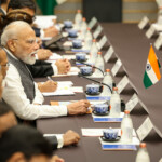 India's Prime Minister Narendra Modi listens during a meeting with Japan's Prime Minister Shigeru Ishiba (not pictured) in Tokyo, Japan August 29, 2025. Takashi Aoyama/Pool via REUTERS