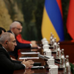 Armenia's Prime Minister Nikol Pashinyan speaks during a bilateral meeting with China's President Xi Jinping (not pictured) ahead of the Shanghai Cooperation Organization (SCO) Summit 2025 in Tianjin, China, 31 August, 2025. ANDRES MARTINEZ CASARES/Pool via REUTERS