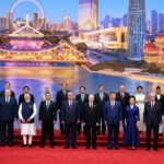 Leaders and officials, including Chinese President Xi Jinping and Russian President Vladimir Putin, attend a photo ceremony at the Shanghai Cooperation Organisation (SCO) summit in Tianjin, China August 31, 2025. Sputnik/Alexander Kazakov/Pool via REUTERS ATTENTION EDITORS - THIS IMAGE WAS PROVIDED BY A THIRD PARTY.