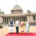 President Bongbong Marcos of the Philippines on his maiden State Visit to India was welcomed by Guard of Honour & ceremonial welcome and he was warmly greeted by President Droupadi Murmu and PM Narendra Modi at the forecourt of Rashtrapati Bhavan