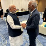 PM Narendra Modi interacted with President Muizzu of Maldives on the sidelines of the SCO Summit in Tianjin