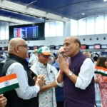 Defence Minister Rajnath Singh was welcomed by the Indian diaspora and members of the Indian Association in Morocco