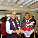 Defence Minister Rajnath Singh arrived in Casablanca on a 2-day official visit to Morocco, marking the first-ever visit by an Indian Defence Minister to the country