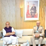 Defence Minister Rajnath Singh arrived in Casablanca on a 2-day official visit to Morocco, marking the first-ever visit by an Indian Defence Minister to the country