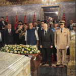 Morocco: Defence Minister Rajnath Singh paid homage at the Royal Mausoleum in Rabat to the revered Monarchs, Late King Mohammed V and Late King Hassan II