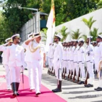 Chief of Naval Staff of the Indian Navy, Adm Dinesh K Tripathi met with Commander of the Sri Lanka Navy VAdm Kanchana Banagoda in Colombo