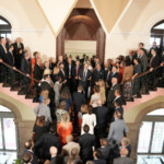British Prime Minister Keir Starmer speaks to the travelling delegation of business and cultural leaders, who joined him on the trip during his visit to India, in Mumbai, India, October 8, 2025. Stefan Rousseau/Pool via REUTERS