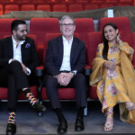 Prime Minister Sir Keir Starmer with Yash Raj Films (YRF) CEO Akshaye Widhani (left) and Bollywood actress Rani Mukerji (right) during a visit to Yash Raj films, a Bollywood studio, in Mumbai. The PM is visiting India to promote the recently signed trade deal with the south Asian nation. Picture date: Wednesday October 8, 2025. Stefan Rousseau/Pool via REUTERS